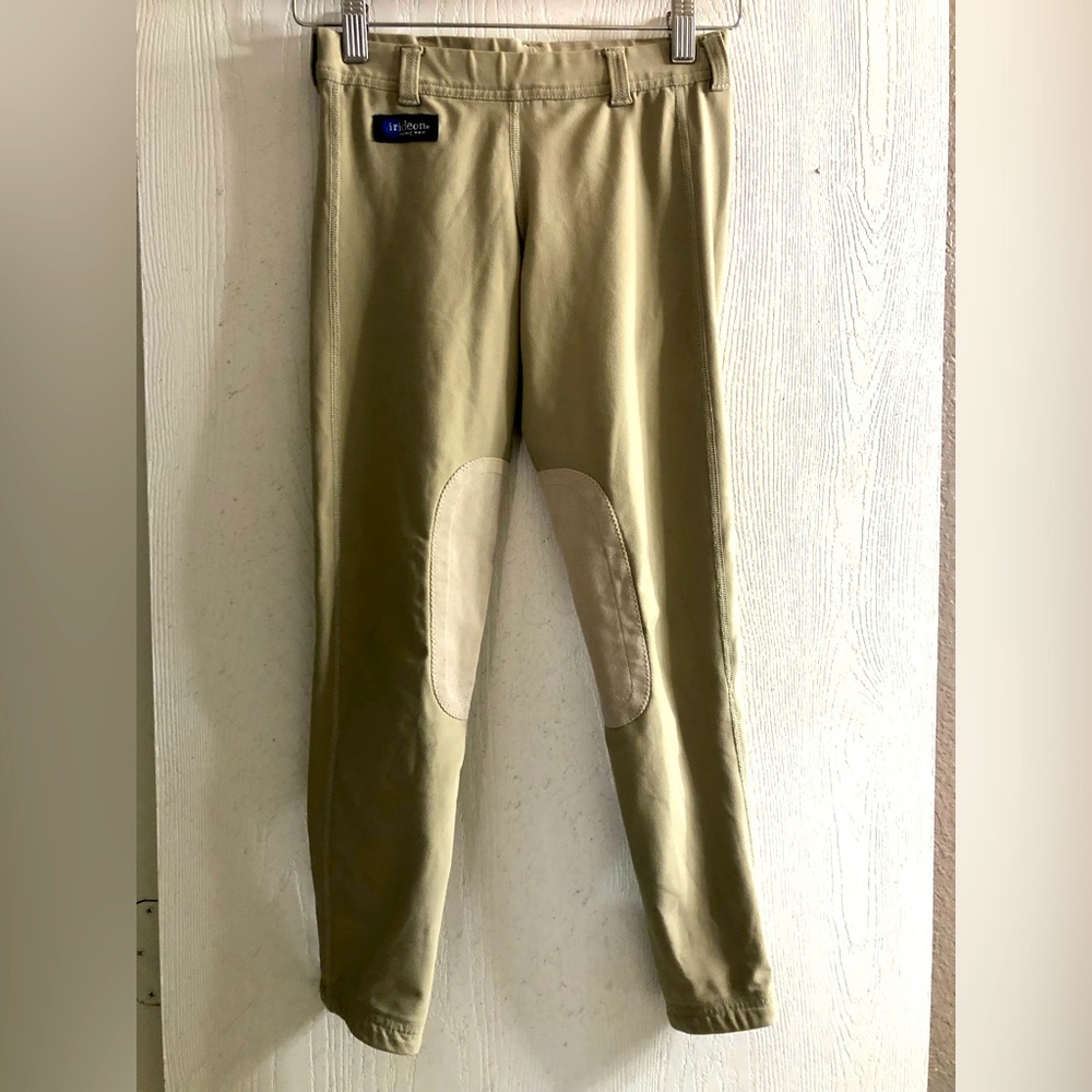 Irideon Girls Youth Tan Riding Breeches Equestrian Pants Sz Medium
